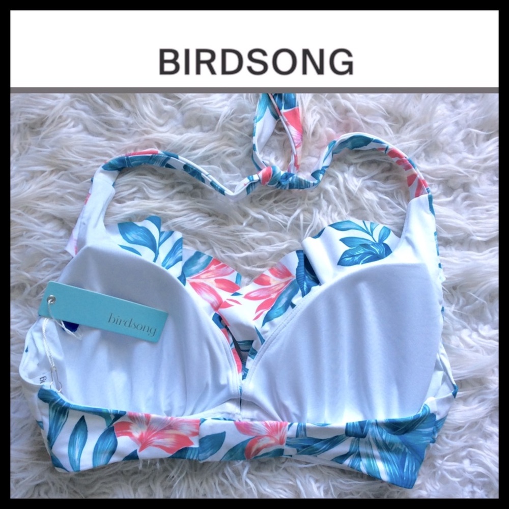 NWT Birdsong Bra-Size Ruffle Bikini Top - Picture 7 of 11